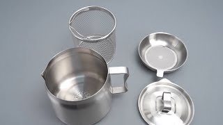 Stainless Steel Multifunctional Oil Strainer Pot Review 2024 [upl. by Bartley]