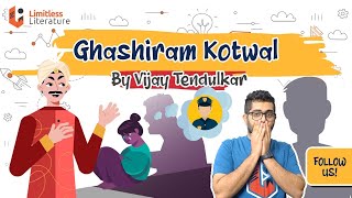 Ghashiram Kotwal By Vijay Tendulkar  Animated and Explained [upl. by Cirle]