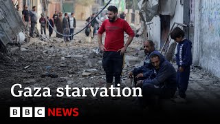 UN warns half of Gazas population is starving  BBC News [upl. by Petula]