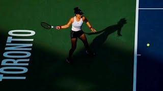 Bianca Andreescus Open Stance Jumping Forehand [upl. by Hanala487]