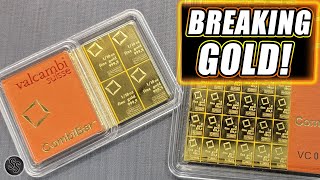 1oz GOLD Combibar Broken Apart  How Accurate [upl. by Sissy]