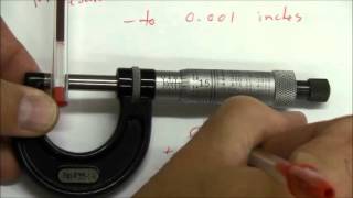 Measuring to 1 thousandth of an inch using a micrometer [upl. by Edualcnaej]