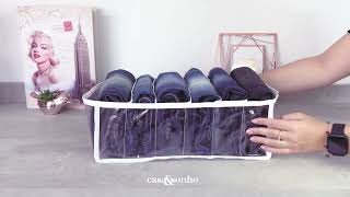 Colmeia organizadora calça jeans  Organizador de gavetas Casa e Sonho [upl. by Elraet]