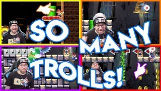 5 People Collaborated to make me a troll level in Mario Maker [upl. by Mylander]