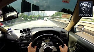 Driving Proton Perdana V6 Twin Turbo POV ★6A12TT★ ★For Sale★ [upl. by Arahsit]