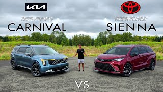 FAMILY KINGS  2025 Toyota Sienna Platinum vs 2025 Kia Carnival SXP Comparison [upl. by Dietrich]