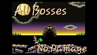 Super Mario World 2 Yoshis Island All Bosses No Damage [upl. by Noelc]