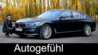 BMW 7Series 7er FULL REVIEW test driven 740i allnew neu G11 20162017 with Autobahn [upl. by Nived]