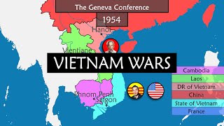 The Vietnam Wars  Summary on a Map [upl. by Anoit]