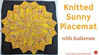 Sunny Knitted Placemat Knitting Home Decor [upl. by Oigroeg]