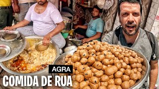 Provando 25 COMIDAS DE RUA em AGRA na India 🇮🇳 Documentário Completo [upl. by Hadlee]