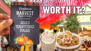 Is The Dollywood Tasting Pass Worth It We Try EVERY Dollywood Harvest Festival Food [upl. by Elinnet396]