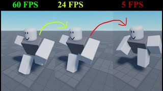 60fps vs 24 fps vs 5 fps comparison roblox animation [upl. by Nilecoj120]