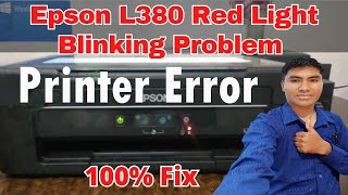 Epson l380 printer error  epson l380 red light blinking problem solution [upl. by Courtland]