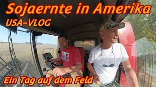 USA VLOG  Sojaernte in den USA – Mitfahrt im Harvester amp Drohnenaufnahmen [upl. by Nalhsa]