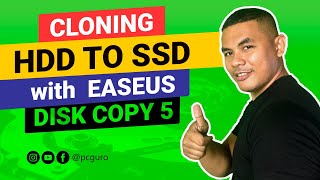 Cloning HDD to SSD Using EaseUS Disk Copy 5 [upl. by Bowie295]