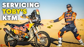 Dakar 2021 Motorcycle Service Refreshing Toby Prices KTM 450 Rally [upl. by Goltz]