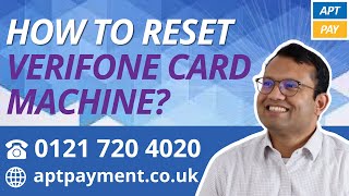 HOW TO RESET VERIFONE CARD MACHINE [upl. by Oirasan]