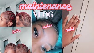 Maintenance Vlog  Hair Nails amp Lashes [upl. by Yaffit]