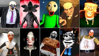 Game Over 37  Ice Scream 4  Antarctica 88  Baldi Granny  Evil Nun  Ayuwoki  Scary Mansion [upl. by Hoes]