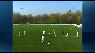 Fussball Training U19 Schalke 04 Angriffsfussball  Wandspiel Doppelpass in der Raute [upl. by Edrick449]