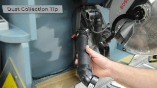 Bosch 12quot Glide Saw  Things you should know amp dust collection tip [upl. by Iclehc]