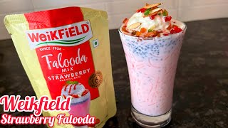 Weikfield Falooda Mix Strawberry Flavour  Weikfield Falooda Mix Recipe [upl. by Orlanta]