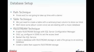 SQL Server and BLOBs Sneak Peek by Mark Dunn [upl. by Ecnerret]