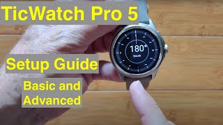 Mobvoi TicWatch Pro 5 WearOS 3 BT Call 5ATM GPS Dual Screens Flagship SmartwatchUnbox amp Setup Guide [upl. by Frohman50]