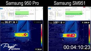 Samsung 950 Pro vs Samsung SM951 Thermal Comparison [upl. by Rebme]