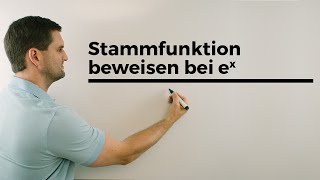 Stammfunktion beweisen bei e hoch x durch Ableiten  Mathe by Daniel Jung [upl. by Tymothy]