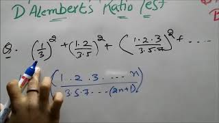 DAlemberts Ratio Test  convergent and Divergent Series [upl. by Jojo]