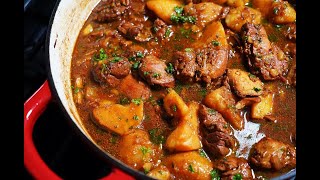 Stew Chicken brown stew With Potato  CaribbeanPotcom [upl. by Rennerb]