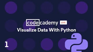 Codecademy Live Visualize Data with Python 1 [upl. by Lyell911]