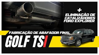 Fabricação de abafador final Golf tsi Manual  Remoção de catalizadores Ford explorer [upl. by Haskins]