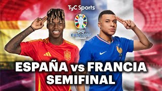 EN VIVO 🔴 ESPAÑA vs FRANCIA  Eurocopa 2024  Semifinal  Vivilo en TyC Sports [upl. by Assyle]