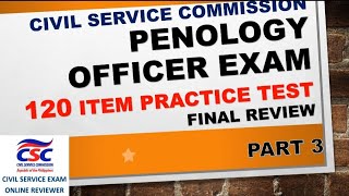 PENOLOGY OFFICER EXAM FINAL REVIEW 120 ITEMS QUIZ VIDEO  POE REVIEWER [upl. by Cher511]