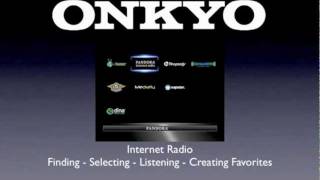 ONKYO The MOST Internet Radio Services 2011 Networked AVRs [upl. by Culberson]