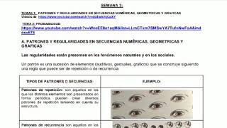 Patrones y regularidades en secuencias númericas geométricas y gráficas semana 3 periodo 4 [upl. by Clemence]