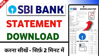 SBI bank statement kaise nikale  sbi bankstatement download in pdf  sbi accountstatement download [upl. by Duaner]