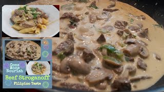 Easy Beef Stroganoff Recipe  Filipino Taste [upl. by Lotty]