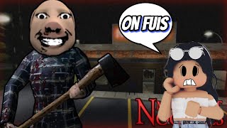 Je FUIS dun BIZARRE qui RÔDE devant mon RESTAURANT Roblox Horror [upl. by Enotna]