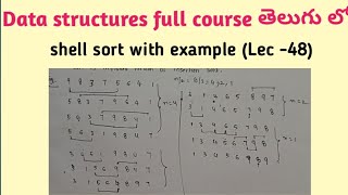 shell sort with example in data structures and algorithms  sorting techniques [upl. by Frame]