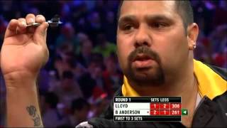 PDC World Darts Championship 2014  First Round  Lloyd VS B Anderson [upl. by Kile529]