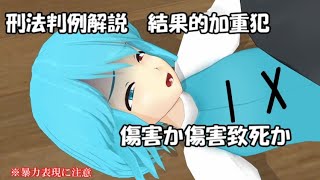 刑法判例解説 傷害か傷害致死か※暴力表現注意【東方ＭＭＤ】 [upl. by Dugald146]