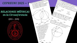 211215Relaciones Métricas en Circunferencias  CEPREUNI 20251 parte1 [upl. by Orsay]