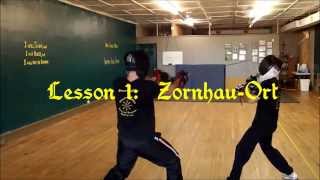 Longsword Techniques Lesson1 ZornhauOrt [upl. by Yecats]