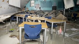 Middle school heavily damaged by tornado that roared through central NC [upl. by Nnylidnarb]