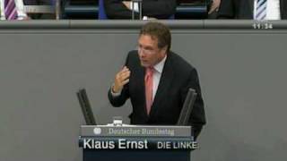 Klaus Ernst DIE LINKE Sinkende Löhne sind Ursache für Ungleichgewichte in Europa [upl. by Acnairb123]