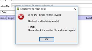 CARA MENGATASI SP FLASH TOOL ERROR 8417 DAN INCORRECT SCATTER FILE FORMAT [upl. by Blum]